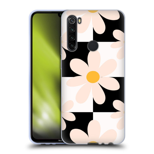 Gabriela Thomeu Retro Black & White Checkered Daisies Soft Gel Case for Xiaomi Redmi Note 8T
