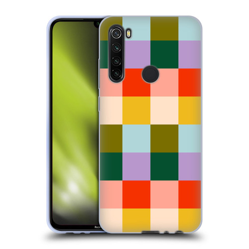 Gabriela Thomeu Retro Checkered Rainbow Vibe Soft Gel Case for Xiaomi Redmi Note 8T