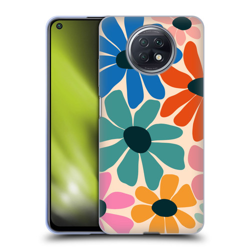 Gabriela Thomeu Retro Fun Floral Rainbow Color Soft Gel Case for Xiaomi Redmi Note 9T 5G