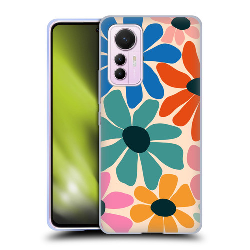 Gabriela Thomeu Retro Fun Floral Rainbow Color Soft Gel Case for Xiaomi 12 Lite