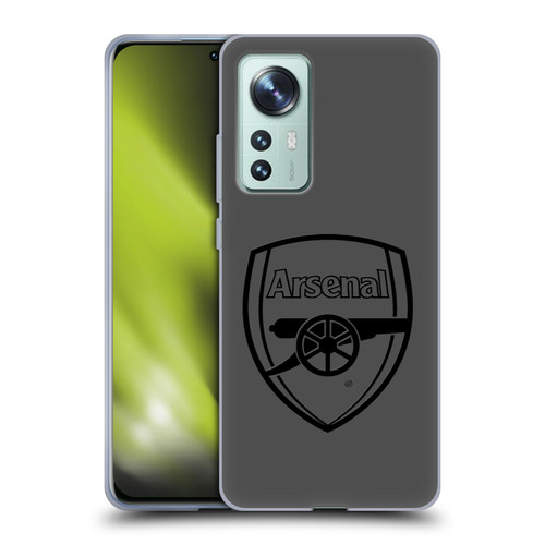 Arsenal FC Crest 2 Black Logo Soft Gel Case for Xiaomi 12