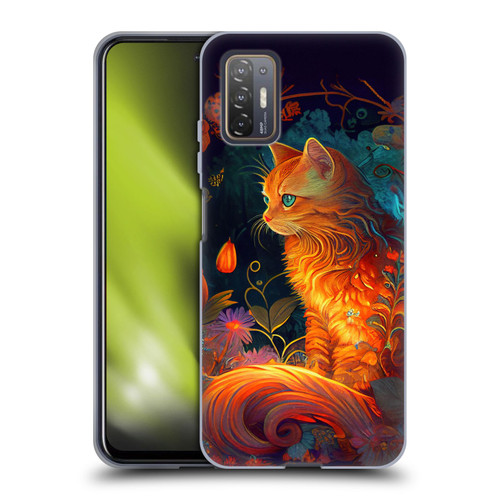 JK Stewart Art Cat Soft Gel Case for HTC Desire 21 Pro 5G