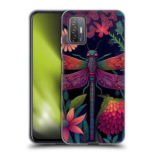 JK Stewart Art Dragonfly Purple Soft Gel Case for HTC Desire 21 Pro 5G