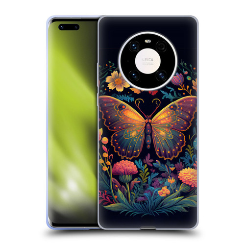 JK Stewart Art Butterfly In Night Garden Soft Gel Case for Huawei Mate 40 Pro 5G