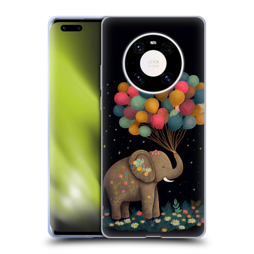 JK Stewart Art Elephant Holding Balloon Soft Gel Case for Huawei Mate 40 Pro 5G