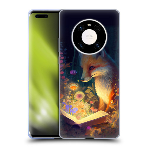 JK Stewart Art Fox Reading Soft Gel Case for Huawei Mate 40 Pro 5G