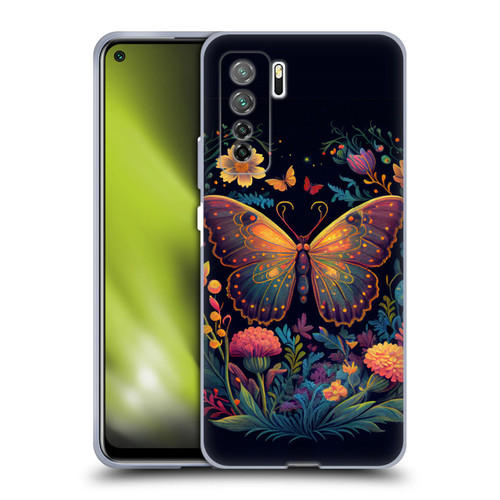 JK Stewart Art Butterfly In Night Garden Soft Gel Case for Huawei Nova 7 SE/P40 Lite 5G