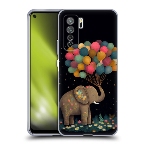 JK Stewart Art Elephant Holding Balloon Soft Gel Case for Huawei Nova 7 SE/P40 Lite 5G