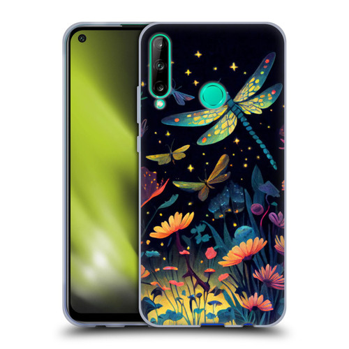 JK Stewart Art Dragonflies In Night Garden Soft Gel Case for Huawei P40 lite E