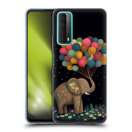 JK Stewart Art Elephant Holding Balloon Soft Gel Case for Huawei P Smart (2021)