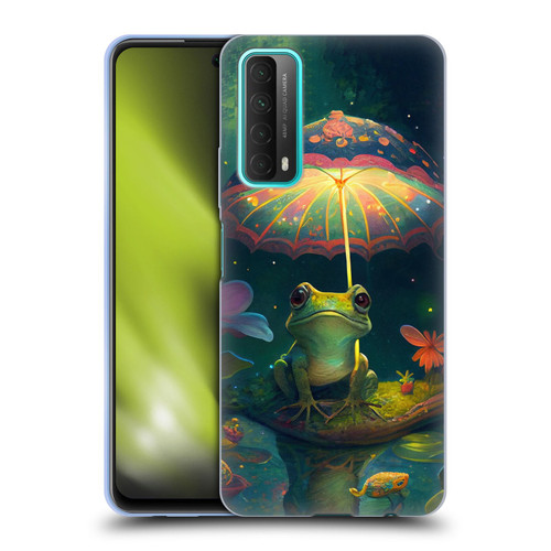 JK Stewart Art Frog With Umbrella Soft Gel Case for Huawei P Smart (2021)