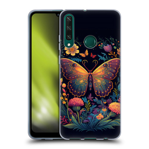 JK Stewart Art Butterfly In Night Garden Soft Gel Case for Huawei Y6p