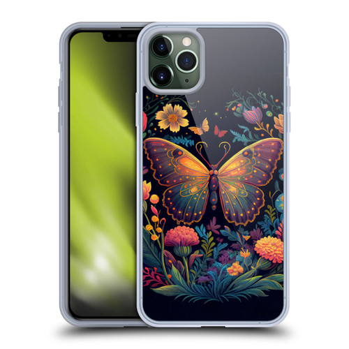 JK Stewart Art Butterfly In Night Garden Soft Gel Case for Apple iPhone 11 Pro Max