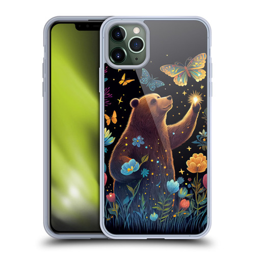 JK Stewart Art Bear Reaching Up Soft Gel Case for Apple iPhone 11 Pro Max