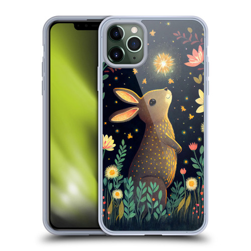 JK Stewart Art Rabbit Catching Falling Star Soft Gel Case for Apple iPhone 11 Pro Max