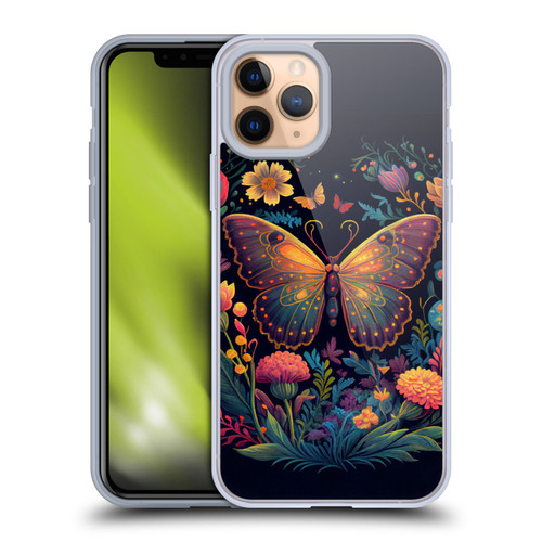 JK Stewart Art Butterfly In Night Garden Soft Gel Case for Apple iPhone 11 Pro