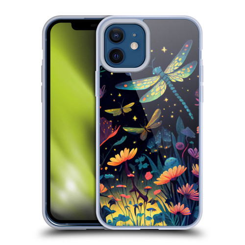 JK Stewart Art Dragonflies In Night Garden Soft Gel Case for Apple iPhone 12 / iPhone 12 Pro
