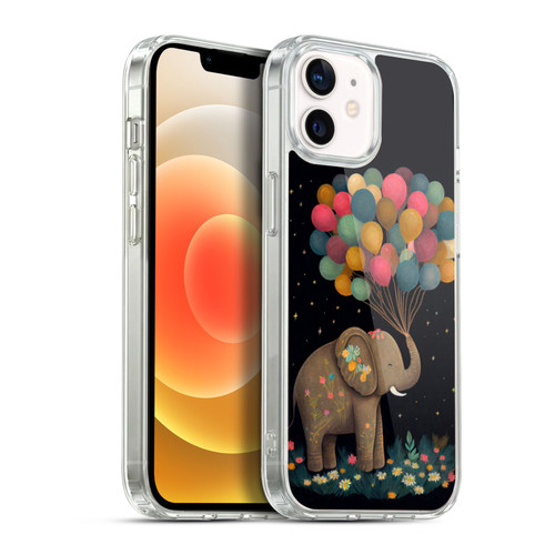 JK Stewart Art Elephant Holding Balloon Soft Gel Case for Apple iPhone 12 / iPhone 12 Pro & MagSafe