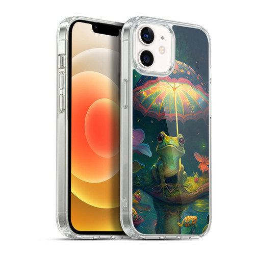 JK Stewart Art Frog With Umbrella Soft Gel Case for Apple iPhone 12 / iPhone 12 Pro & MagSafe