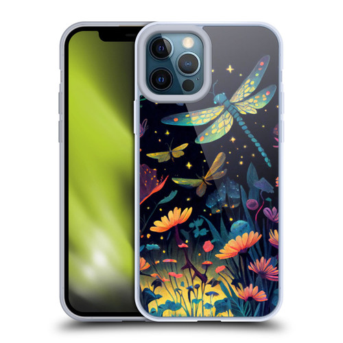 JK Stewart Art Dragonflies In Night Garden Soft Gel Case for Apple iPhone 12 Pro Max