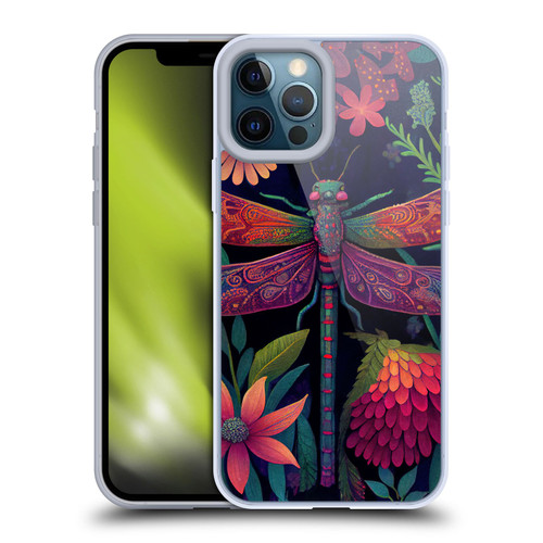 JK Stewart Art Dragonfly Purple Soft Gel Case for Apple iPhone 12 Pro Max