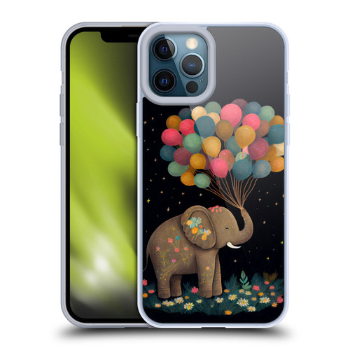 JK Stewart Art Elephant Holding Balloon Soft Gel Case for Apple iPhone 12 Pro Max