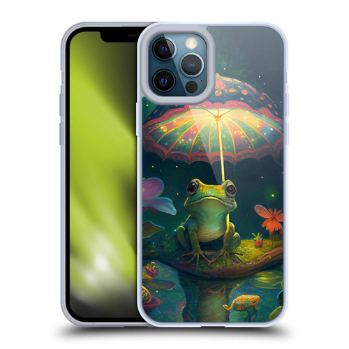 JK Stewart Art Frog With Umbrella Soft Gel Case for Apple iPhone 12 Pro Max