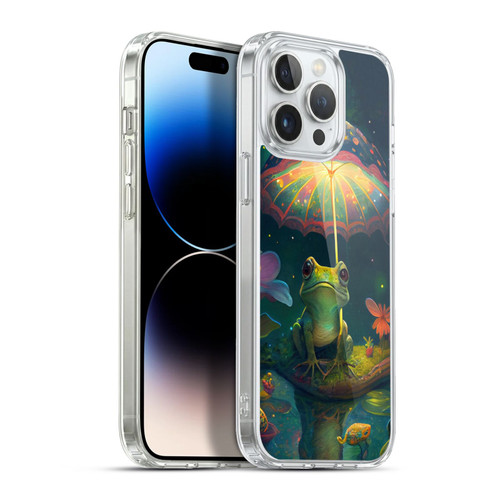 JK Stewart Art Frog With Umbrella Soft Gel Case for Apple iPhone 13 Pro Max