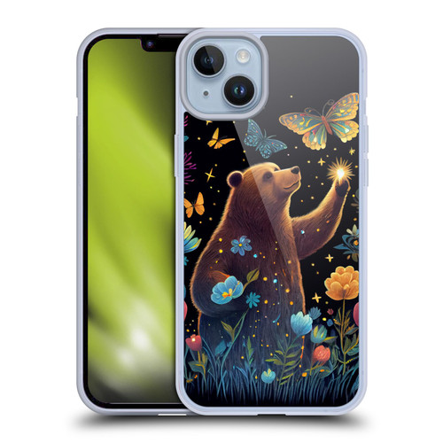 JK Stewart Art Bear Reaching Up Soft Gel Case for Apple iPhone 14 Plus