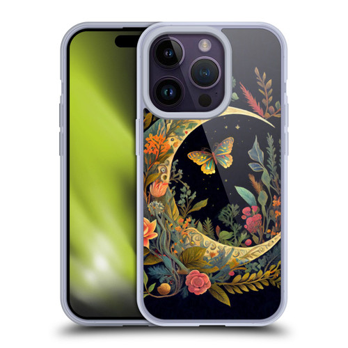 JK Stewart Art Crescent Moon Soft Gel Case for Apple iPhone 14 Pro