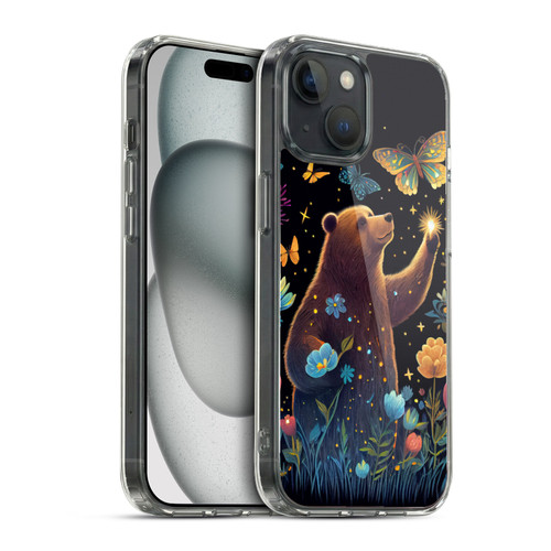 JK Stewart Art Bear Reaching Up Soft Gel Case for Apple iPhone 15