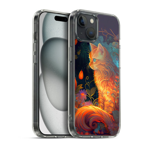 JK Stewart Art Cat Soft Gel Case for Apple iPhone 15 Plus