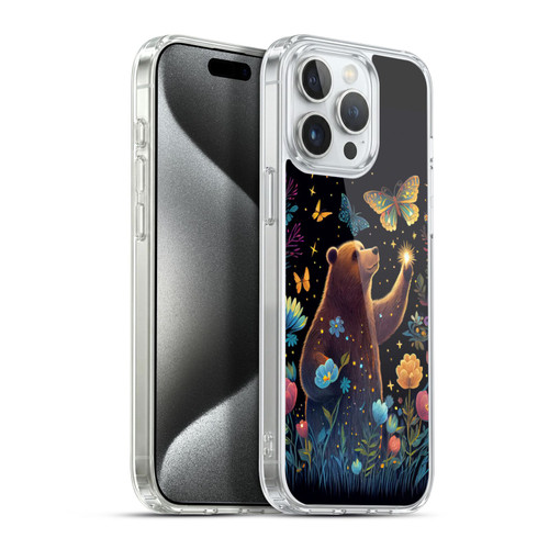 JK Stewart Art Bear Reaching Up Soft Gel Case for Apple iPhone 15 Pro Max