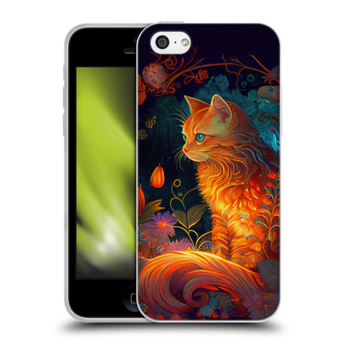 JK Stewart Art Cat Soft Gel Case for Apple iPhone 5c