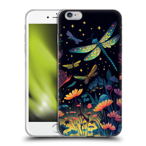 JK Stewart Art Dragonflies In Night Garden Soft Gel Case for Apple iPhone 6 Plus / iPhone 6s Plus