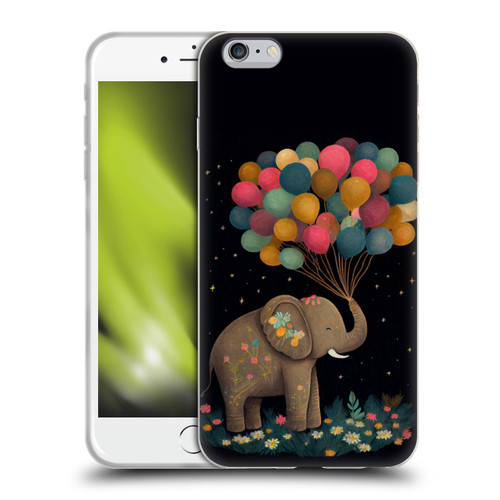 JK Stewart Art Elephant Holding Balloon Soft Gel Case for Apple iPhone 6 Plus / iPhone 6s Plus