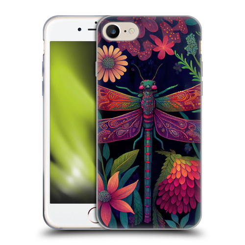 JK Stewart Art Dragonfly Purple Soft Gel Case for Apple iPhone 7 / 8 / SE 2020 & 2022