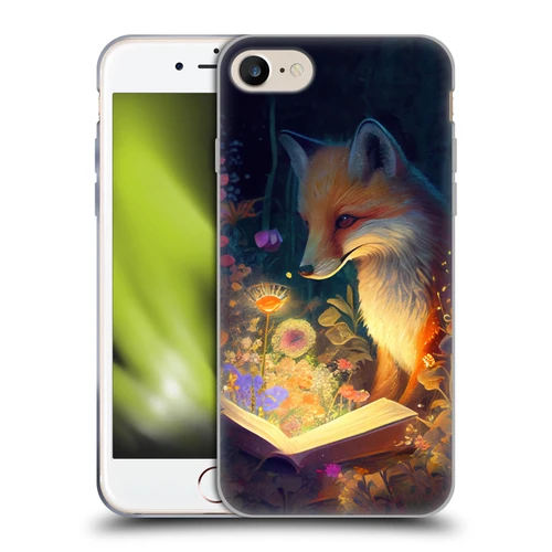 JK Stewart Art Fox Reading Soft Gel Case for Apple iPhone 7 / 8 / SE 2020 & 2022