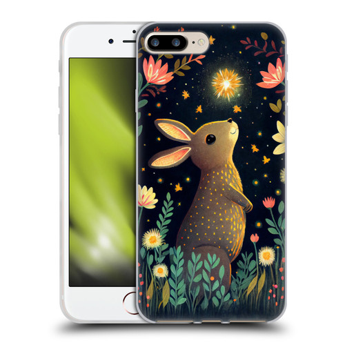 JK Stewart Art Rabbit Catching Falling Star Soft Gel Case for Apple iPhone 7 Plus / iPhone 8 Plus
