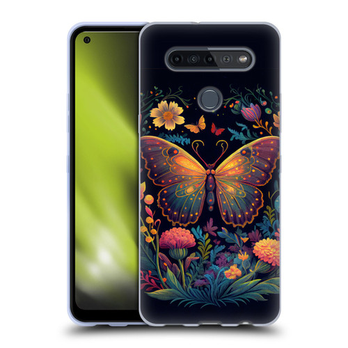 JK Stewart Art Butterfly In Night Garden Soft Gel Case for LG K51S