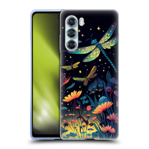 JK Stewart Art Dragonflies In Night Garden Soft Gel Case for Motorola Edge S30 / Moto G200 5G