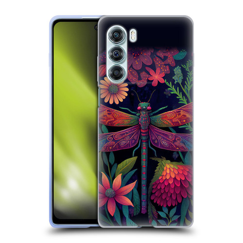 JK Stewart Art Dragonfly Purple Soft Gel Case for Motorola Edge S30 / Moto G200 5G