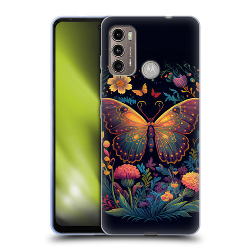 JK Stewart Art Butterfly In Night Garden Soft Gel Case for Motorola Moto G60 / Moto G40 Fusion