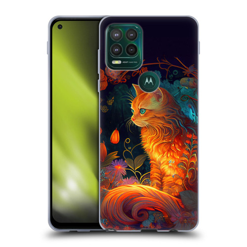 JK Stewart Art Cat Soft Gel Case for Motorola Moto G Stylus 5G 2021