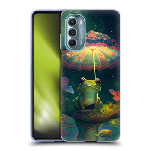 JK Stewart Art Frog With Umbrella Soft Gel Case for Motorola Moto G Stylus 5G (2022)