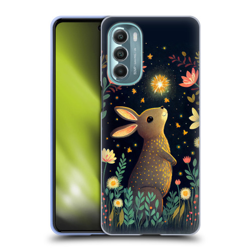 JK Stewart Art Rabbit Catching Falling Star Soft Gel Case for Motorola Moto G Stylus 5G (2022)