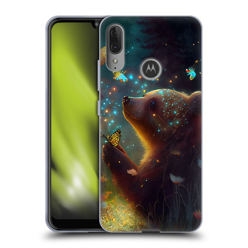 JK Stewart Art Bear Soft Gel Case for Motorola Moto E6 Plus