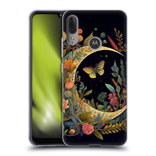 JK Stewart Art Crescent Moon Soft Gel Case for Motorola Moto E6 Plus