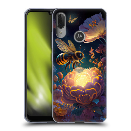 JK Stewart Art Bee Soft Gel Case for Motorola Moto E6 Plus