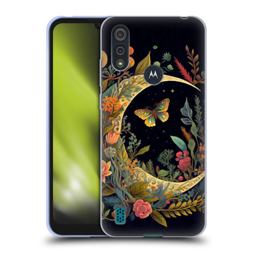 JK Stewart Art Crescent Moon Soft Gel Case for Motorola Moto E6s (2020)